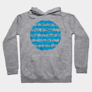 Navy pattern - seafood Hoodie